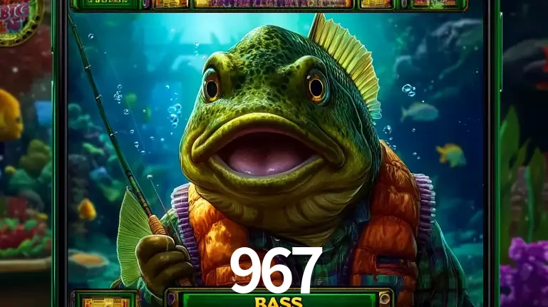 Personagem de peixe pescador do popular jogo de slot com tema de pescaria, uma das emocionantes opções de caça-níqueis para jogar e ganhar no cassino 967.